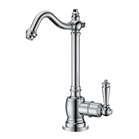 Whitehaus Point Of Use Cold Water Drinking Faucet W/ Traditional Swvl Spout, Chrm WHFH-C1006-C